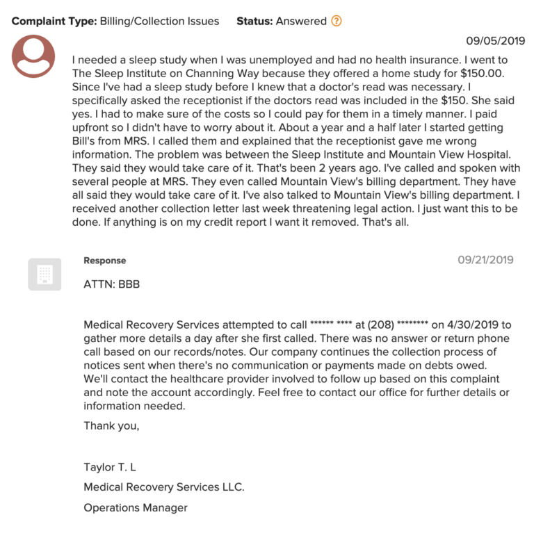 Is Medical Recovery Services a scam? Sue The Collector