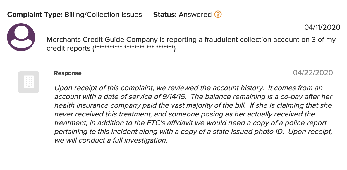 Is Merchants Credit Guide Co a scam? | Sue The Collector